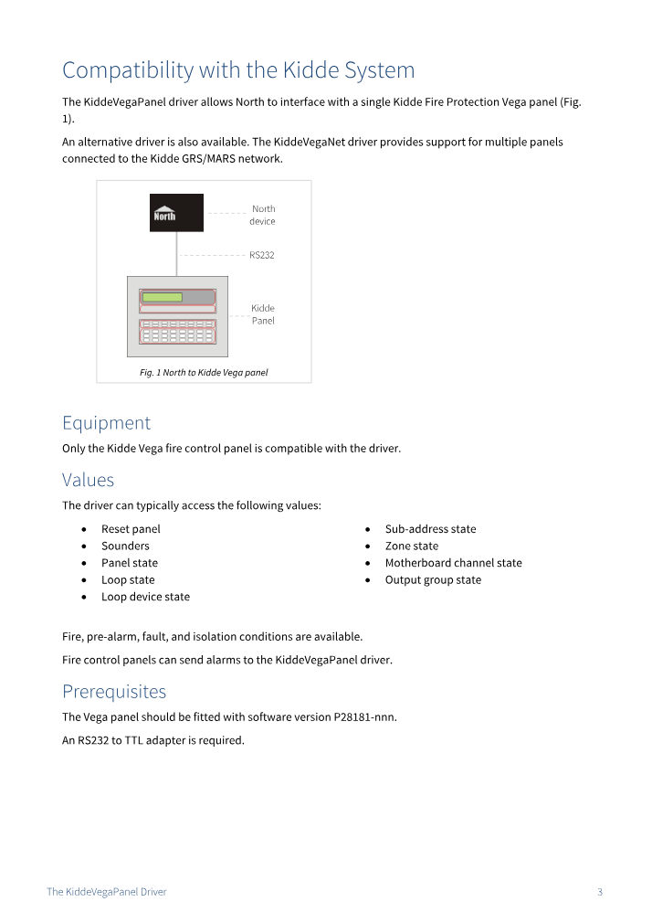 Preview thumbnail of page 3 of the KiddeVegaPanel Driver Manual PDF document.
